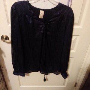 Navy blue blouse with sparkle